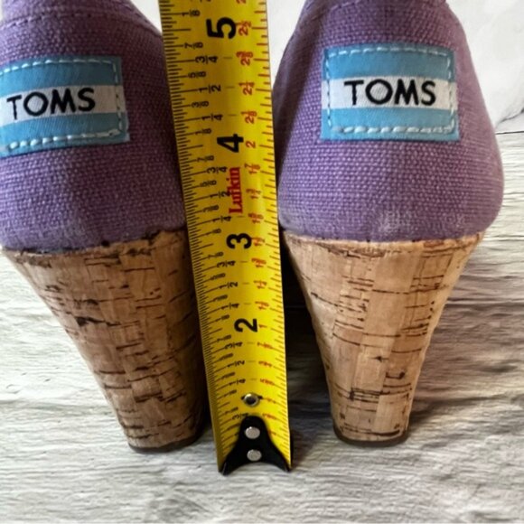 Toms Lavender Orchid Peep Toe Wedge Heel Sandals - Picture 9 of 14